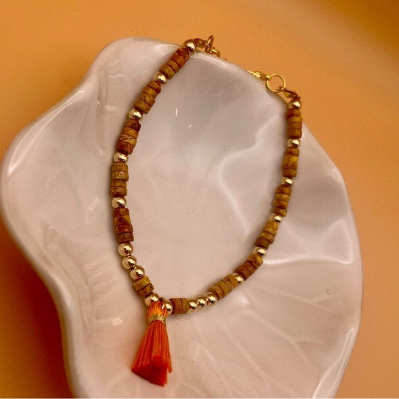 True Stone Tiny 2mm Bracelet/Anklet/Arm Band. Boho Chic Festival Beachy Vibes - Picture 1 of 3